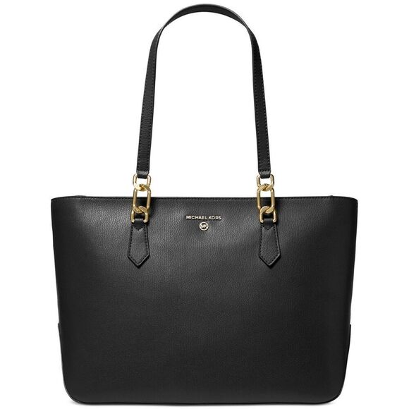 Michael Michael Kors Laney Medium Leather Top Zip Tote Bag - Picture 1 of 3